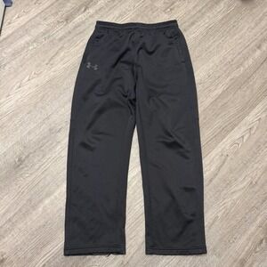 Under Armour Storm Mens Black Fleece Lined Sweatpants Loose Fit Size Large